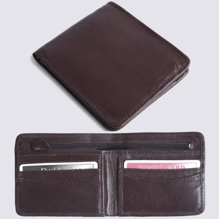 Men’s Brown Genuine Leather Bifold Wallet