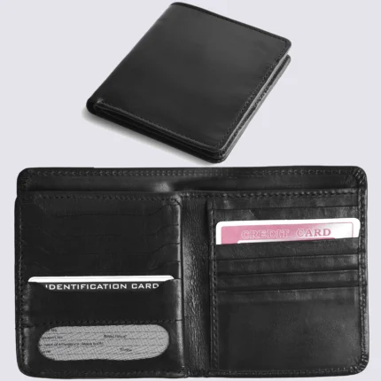 Men’s Black Genuine Leather Bifold Wallet