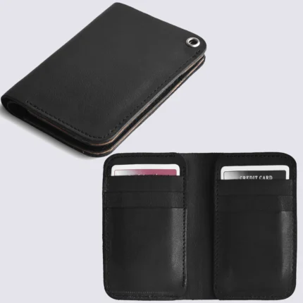 Men’s Black Leather Wallet with Card Holder